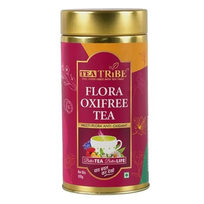 TEA TRIBE Herbal Tea Flora Oxifree Pink Loose Leaf Herbal Blend 100 Gm Floral Ingredient for Hot Infusion and Product Development