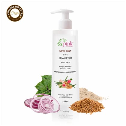 Control Hairfall & Boost Volume with Methi Dana 8-in-1 Shampoo