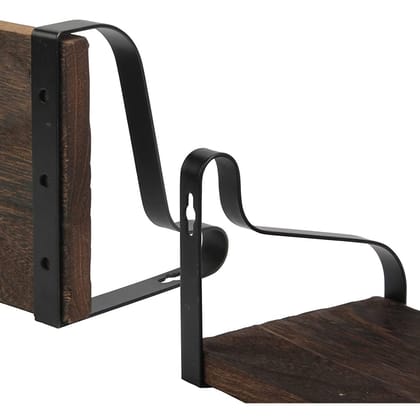 Curved Floating Shelf Bracket-black