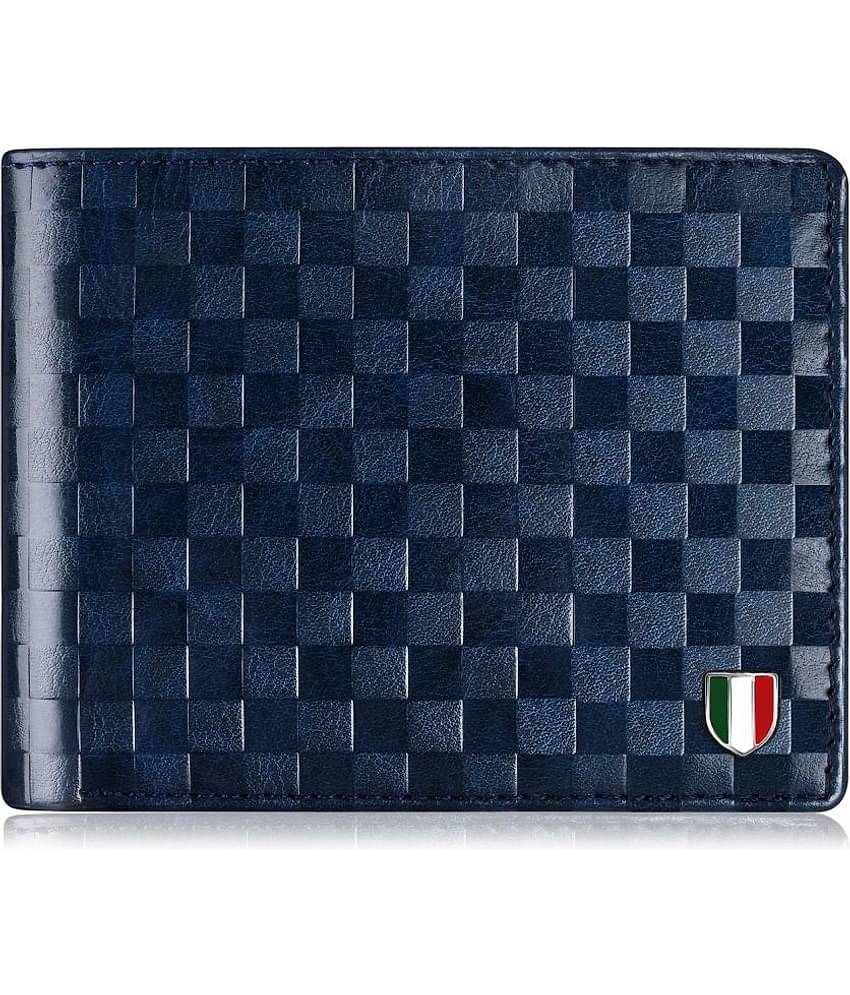 GIOVANNY - Blue Faux Leather Men's Regular Wallet ( Pack of 1 )