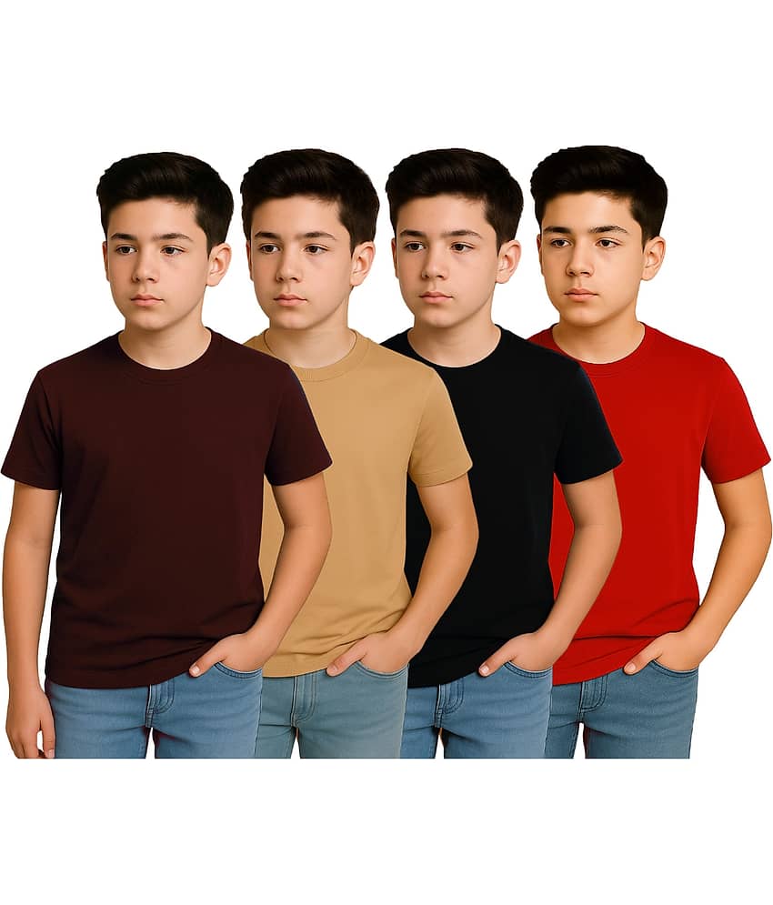clael Pack of 4 Boys Polyester T-Shirt ( Multicolor 1 )