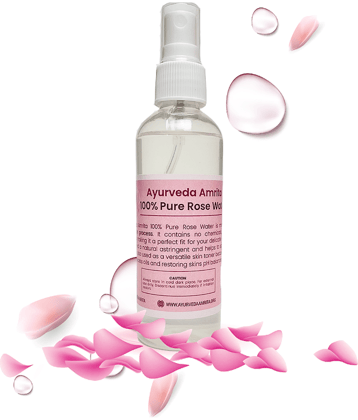 Ayurveda Amrita Steam Distilled Rose Water Skin Tonic 100 mL