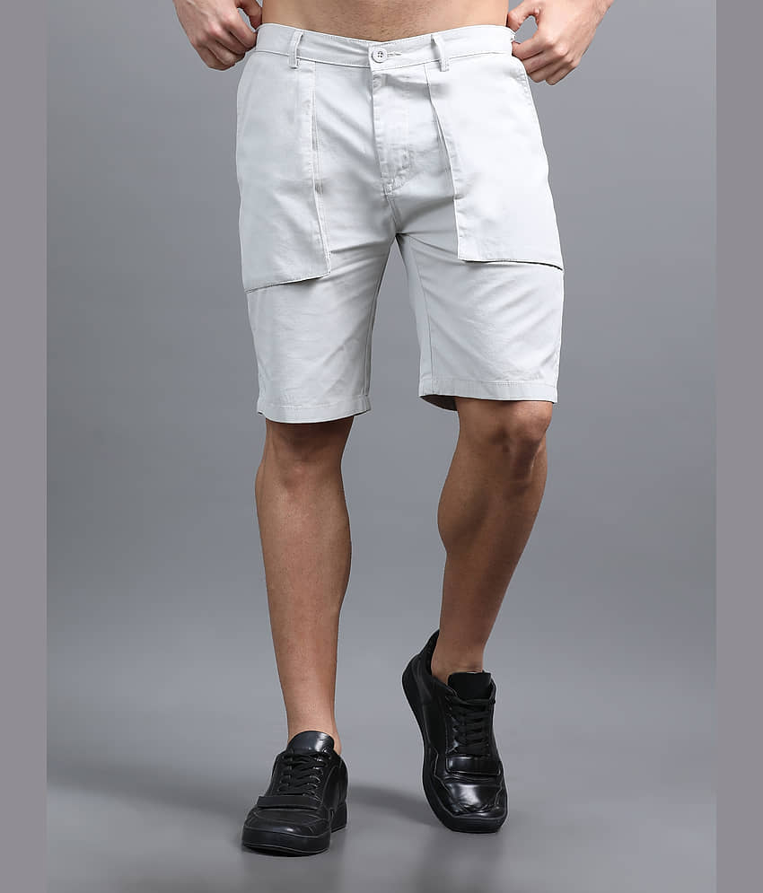 Paul Street Off White Cotton Men's Shorts ( Pack of 1 )