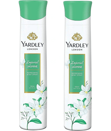 Yardley London IMPERIAL JASMINE Body Spray - For Women,pack of 2,150 ml each