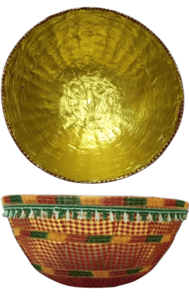 Traditional Bamboo Pooja Butta Indian Religious Offering Vessel