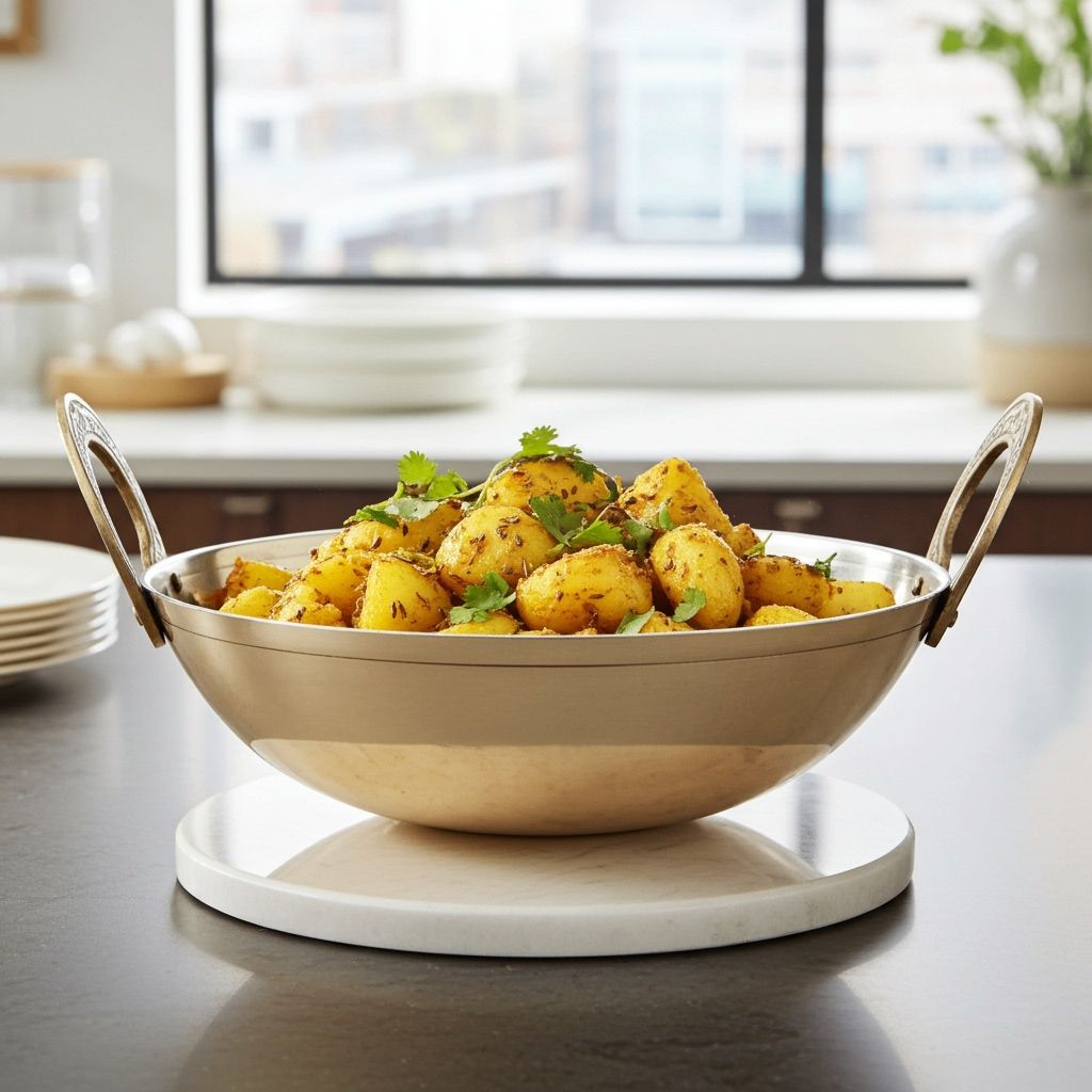 Brass Kadai With Kalai Work, 1.75 Liter (ZMAS173 C)