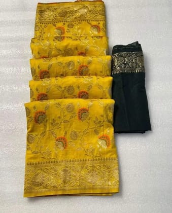 Gorgeous Banarasi Semi Georgette Silk Sarees