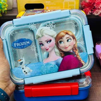 Insulated 3 grid personalized bento lunch box-Frozen