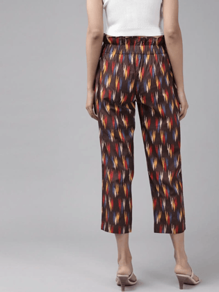 Generic Women's Casual Printed Cotton Trouser Pant (MultiColor)