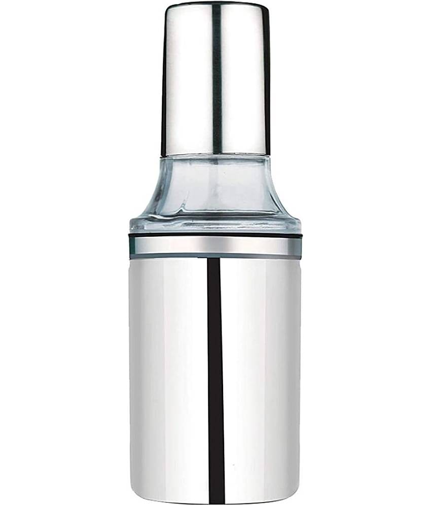 Dynore Steel Silver Oil Container ( Set of 1 )