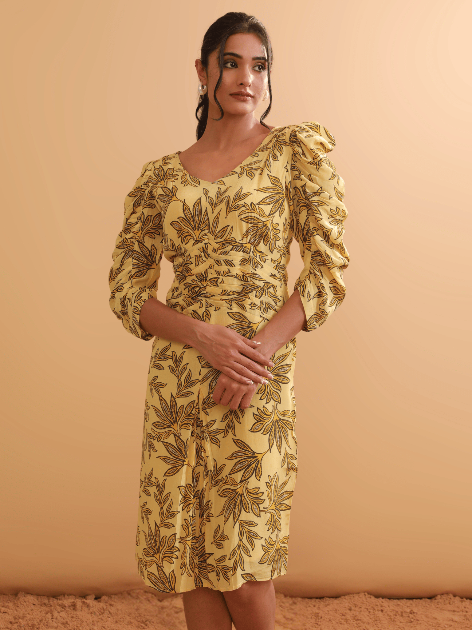 Reeva Viscose Crepe Dress-XS