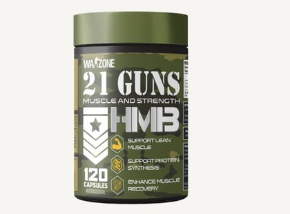 Warzone Nutrition I 21 Guns I Muscle & Strength I Support Lean Muscle I Support Protein Synthesis I Enhance Muscle Recovery I Nutraceutical I 120 Capsules