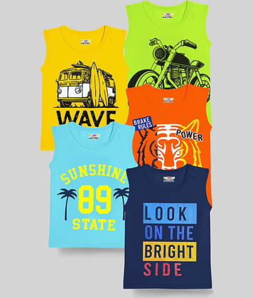 Kuchipoo Pack of 5 Boys Cotton Blend T-Shirt ( Multicolor 8 )