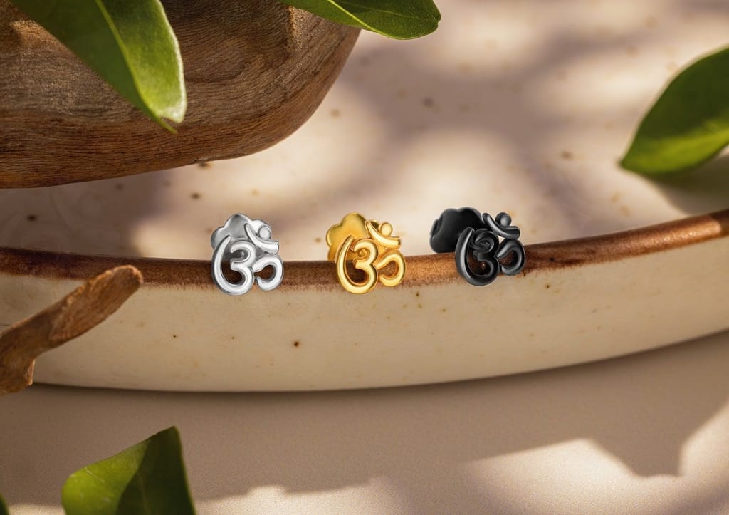 Classic Om Ear Stud For Men (1 Pc Only)