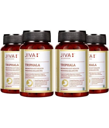 Jiva Triphala Tablets For Immunity Booster Relives Constipation - 120 Nos (Pack of 4)