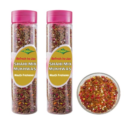Dizzle Mouth Freshener Shahi Mix, 180Gm (Pack Of Two (Mint