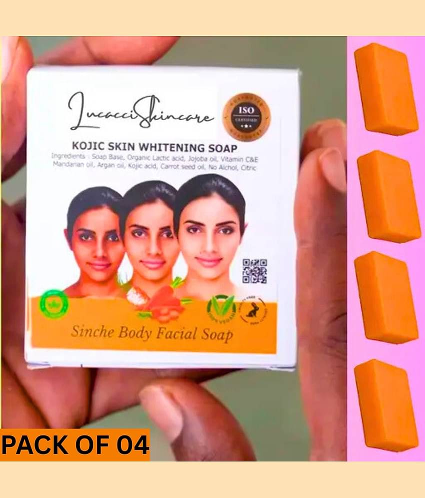 LUCACCI Skin Whitening Soap for All Skin Type ( Pack of 4 )