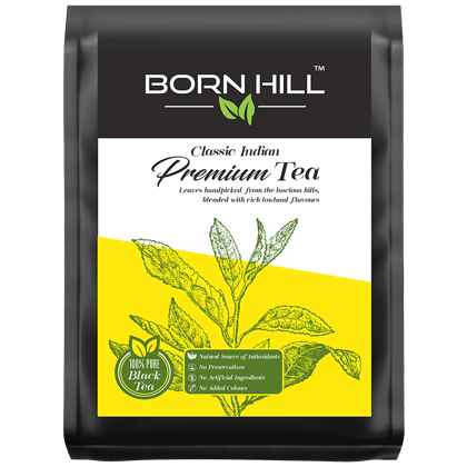 BORN HILL Classic Indian Premium Black Tea - Rich In Antioxidants, No Preservatives, 1 Kg Pouch