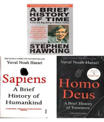 Set Of 3( Three )Classic Books (Paperback, sapiens and stephens hawking)