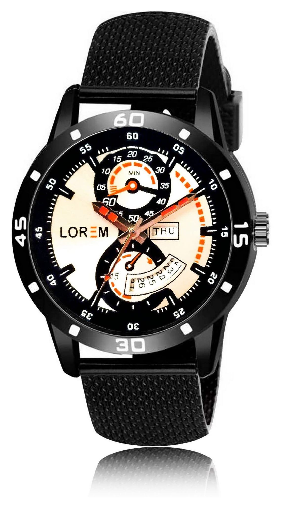 LOREM Day Date Analog Watch for Men
