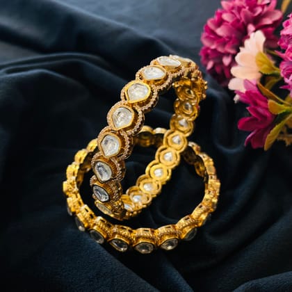 Nayaab Reva Polki Bangle-2.4