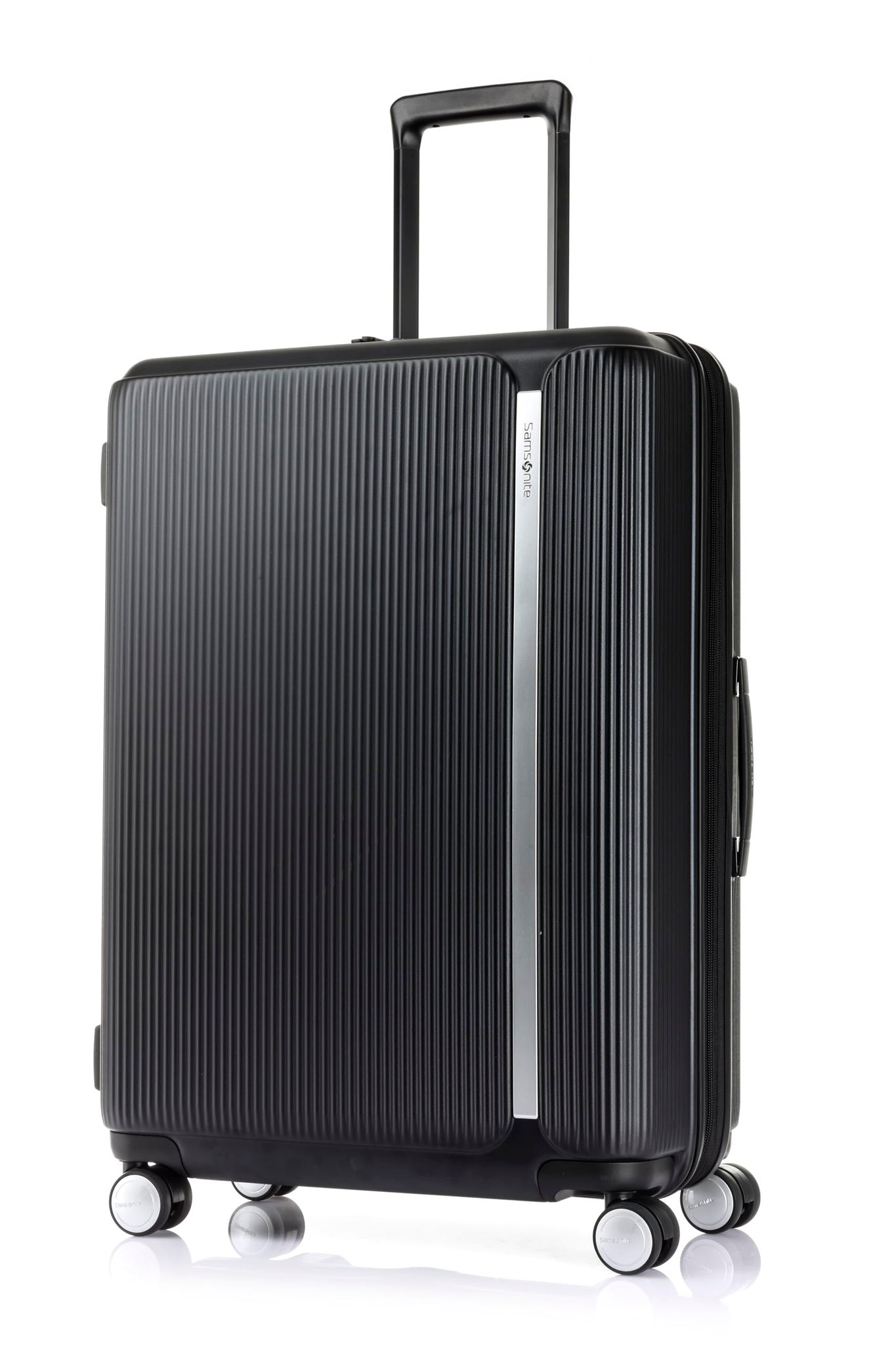 Samsonite Trolley Bag for Travel | MYTON 69 Cms Polycarbonate Hardsided Medium Check-in Luggage Bag | Suitcase for Travel | Trolley Bag for Travelling, Matte Black, Spinner Wheels Samsonite Trolley Bag for Travel | MYTON 69 Cms Polycarbonate Hardsided Me