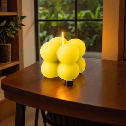 SS Enterprise Organic Soy Wax Bubble Candle for Home Decor | Scented Aromatic Fragrance Candles | Smoke-Free Pillar Candle