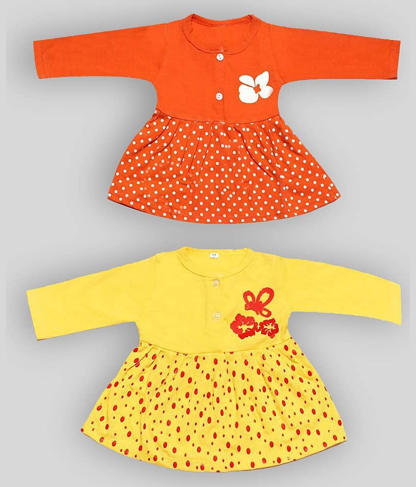 Babeezworld Pack of 2 Baby Girls 100% Cotton Tops ( Multi )