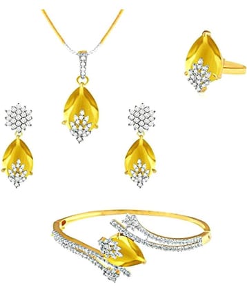 YouBella Golden Bracelet with Pendant Set & Ring