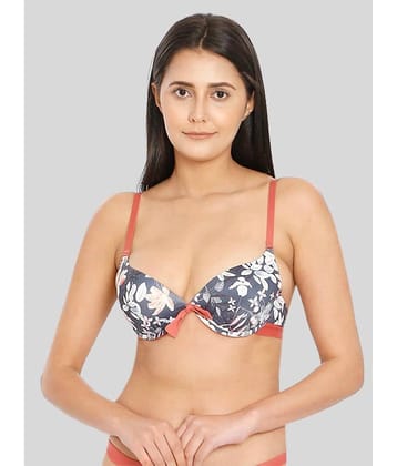 ILRASO Nylon Lightly Padded Women's Push Up Bra ( Pink )