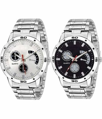 Shivark Silver Stainless Steel Analog Men's Watch