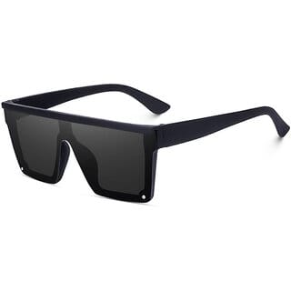 UV Protection Polarized Night Vision Retro Square Sunglasses for Men & Women | Free Size (Black)