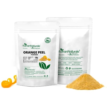 Kerala Naturals Orange Peel Powder 200 gm ( 100 gm x 2 Packs ) (Size - 200gm) by Kerala Naturals