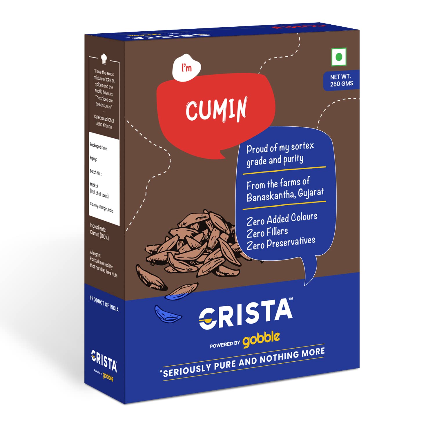 CRISTA Cumin, 250 gm