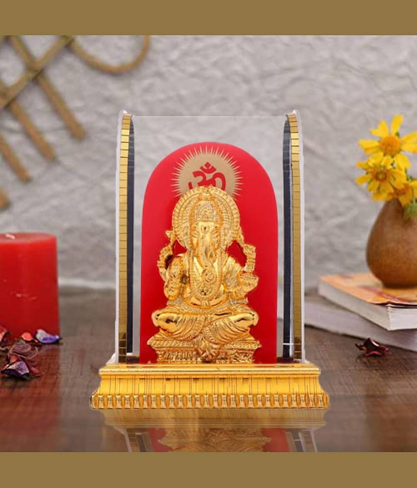 Awesome Craft Glass Lord Ganesha Idol ( 10 cm )