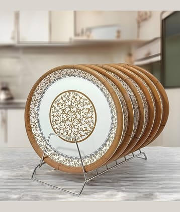 kitchrox 6 Pcs Melamine Multi Color Full Plate