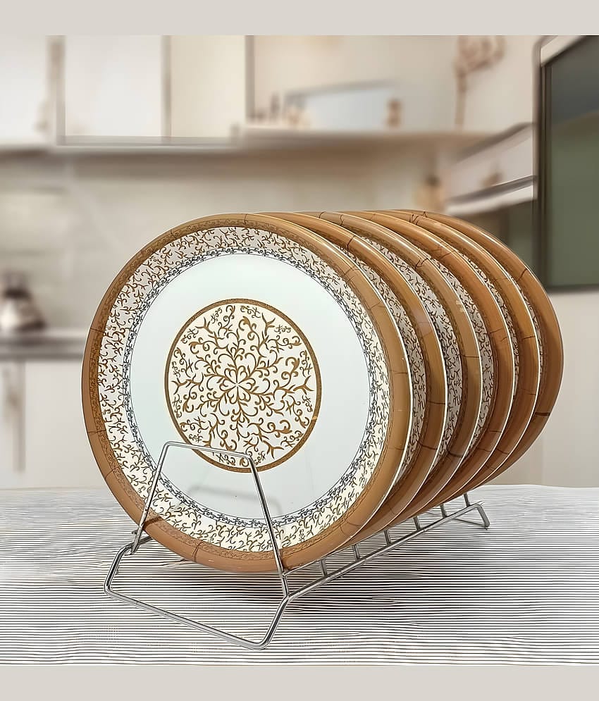 kitchrox 6 Pcs Melamine Multi Color Full Plate