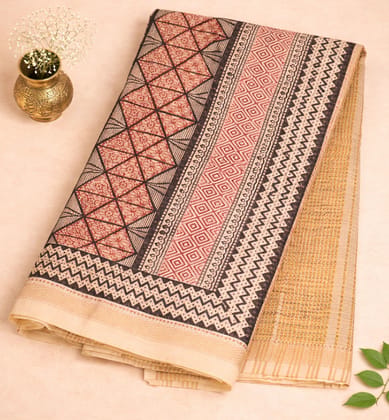 Bagh Print Maheshwari Cotton-Silk Saree – Hand Block Printed Bagh Print Maheshwari Cotton-Silk Saree – Hand Block Printed