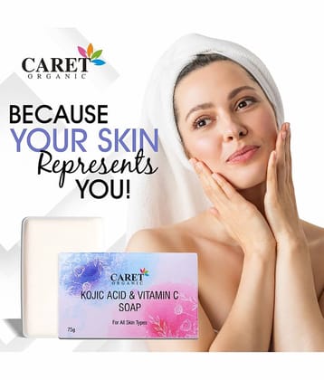Caret Organic Beauty Kojic Acid & Vitamin C Bathing Bar for All Skin Type ( Pack of 1 )