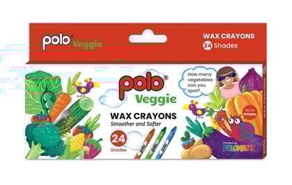 polo Wax Crayons Pack of 3 | 24 Vibrant Shades Each | 75mm Extra-Long, Non-Toxic & Break-Resistant | Smooth Coloring for Kids, Toddlers & Artists | Ideal for School & Craft Projects