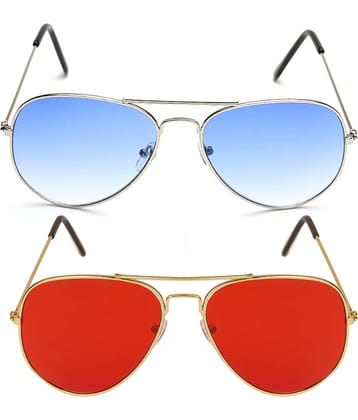 Kanny Devis - Gold Pilot Sunglasses ( Pack of 2 )