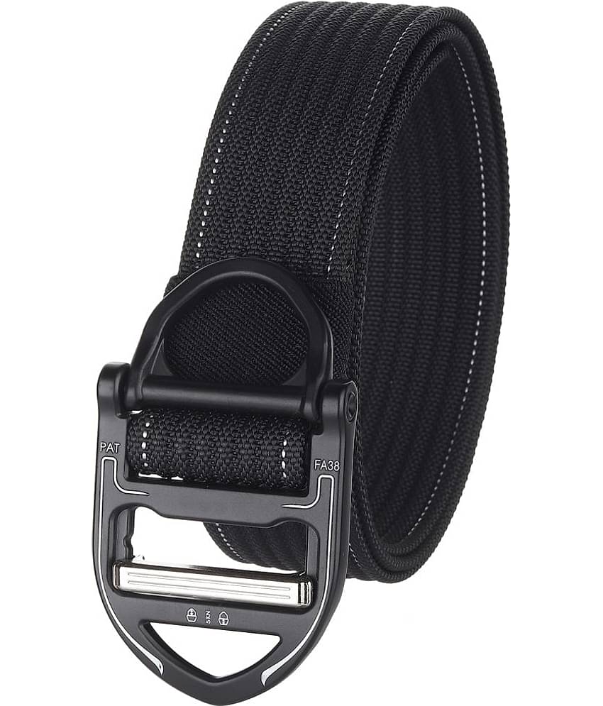 Zacharias - Black Nylon Men's Casual Belt ( Pack of 1 )