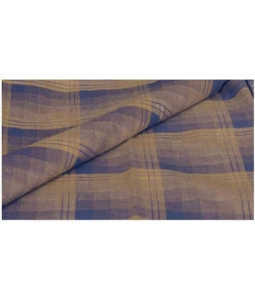 Makhanchor Brown 100 Percent Cotton Unstitched Shirt pc Single