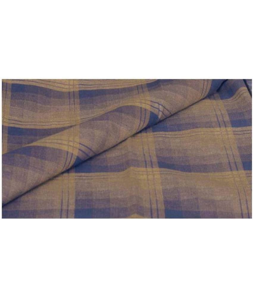 Makhanchor Brown 100 Percent Cotton Unstitched Shirt pc Single