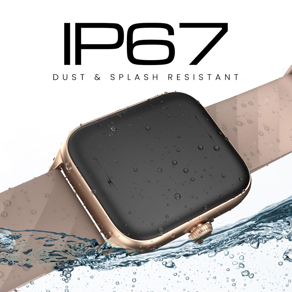 CELLECOR M1 Stew 1.83 IPS Display Smart Watch, Bluetooth Calling, Unlimited Watch Faces, 100+ Sports Modes, Health Suite, Voice Assistance (Gold-Pink)