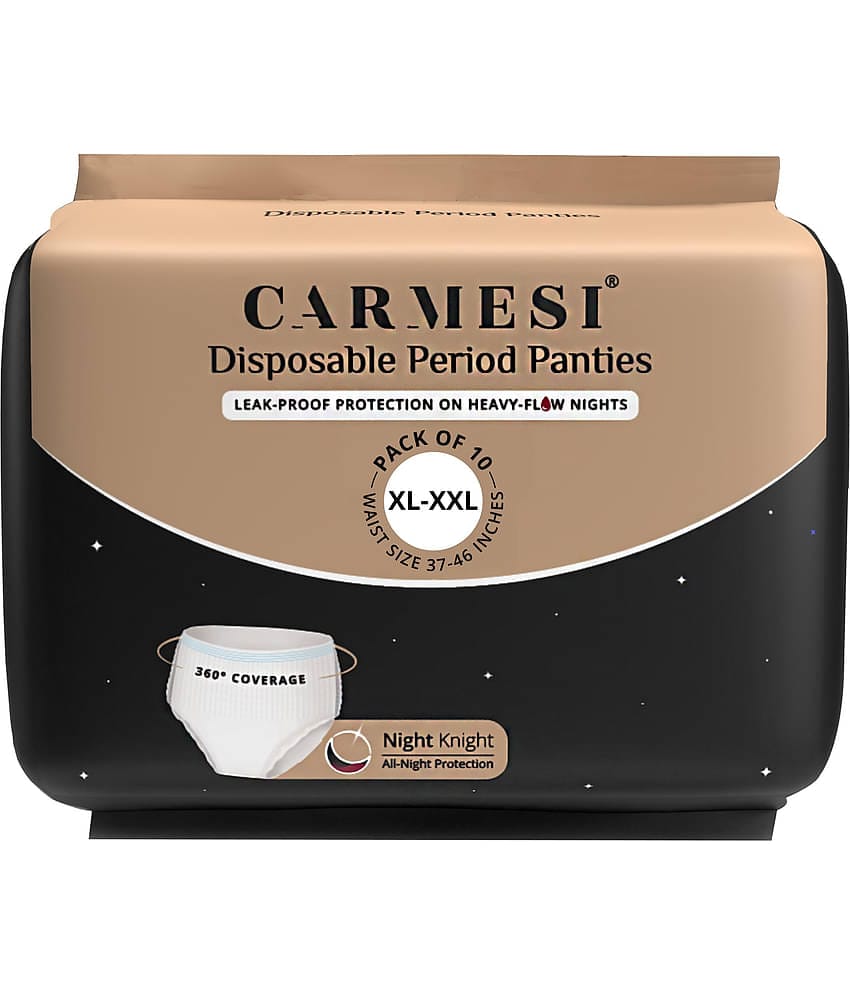 Carmesi Disposable Period Panties (XL-XXL), Maternity Panties, All-Night Protection, 10 Pcs