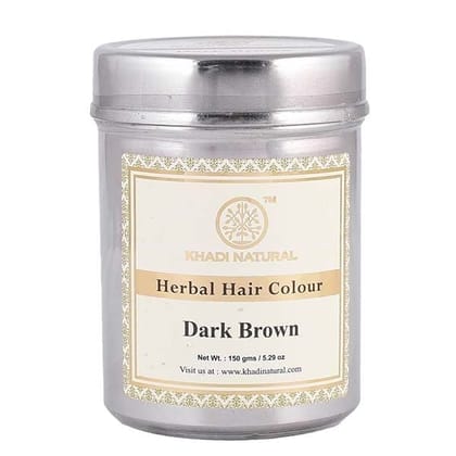 Khadi Natural Hair Color, 150g - Dark Brown (Pack of 2) Khadi Natural Hair Color, 150g - Dark Brown (Pack of 2) - Brown / 75 g (Pack of 2)