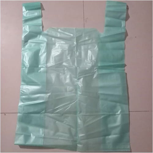 Enviclean Biodegradable Green Carry Bag (100kg Bulk) | Eco-Friendly Shopping Solution | Retail & Grocery Use