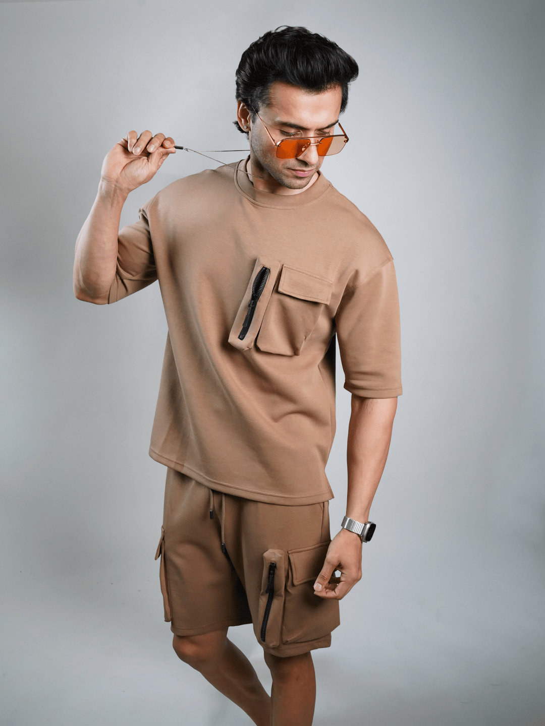 TITAN CO-ORD SET-Small (30-32) / Brown / TITAN CO-ORD SET