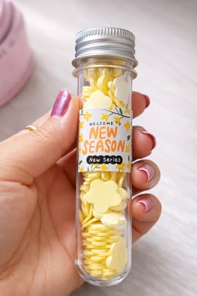 Yellow Pink Portable Hand Washing Bath Flower Shape Paper Soap Strips In Test Tube Bottle